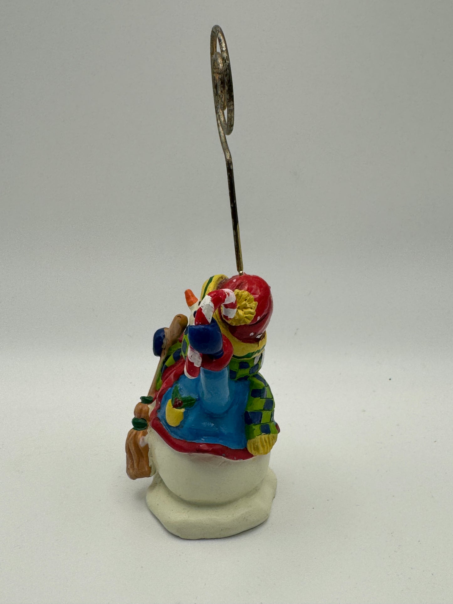 Snowman Place Card or Photo Holder – Resin Figurine 5"