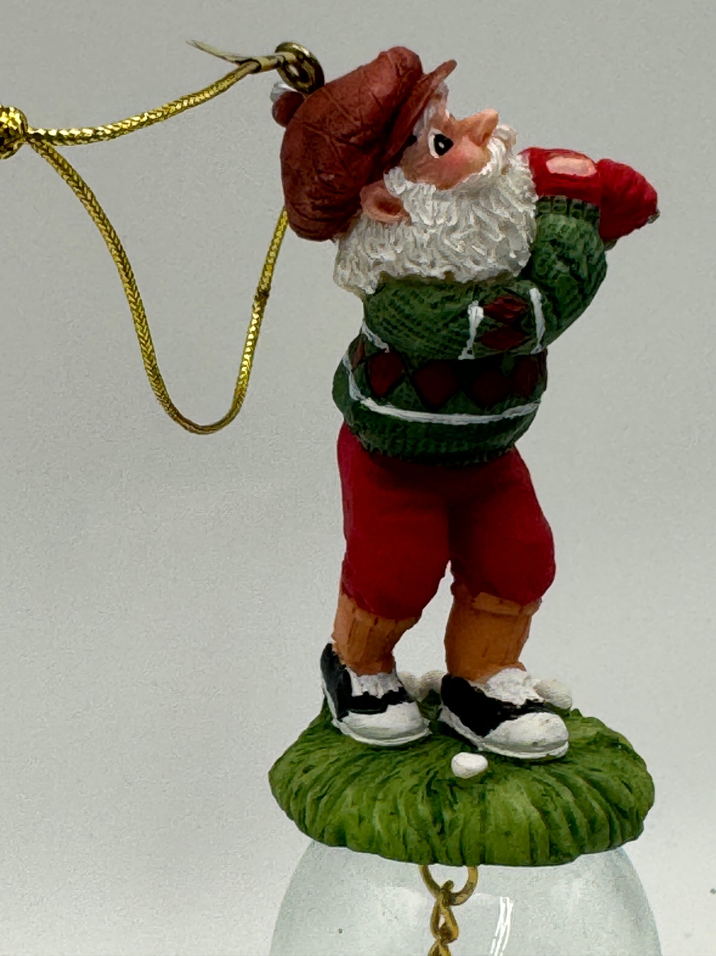 World Showcase Gift Collection – Santa Golfing Ornament – 5"