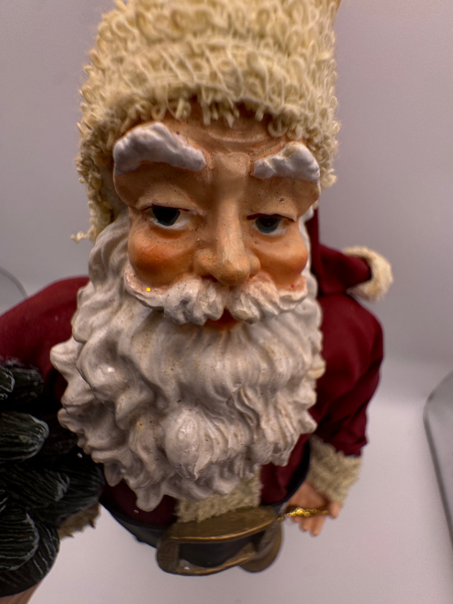 Windsor Collection Fabric Mache Santa Figurine – 10"