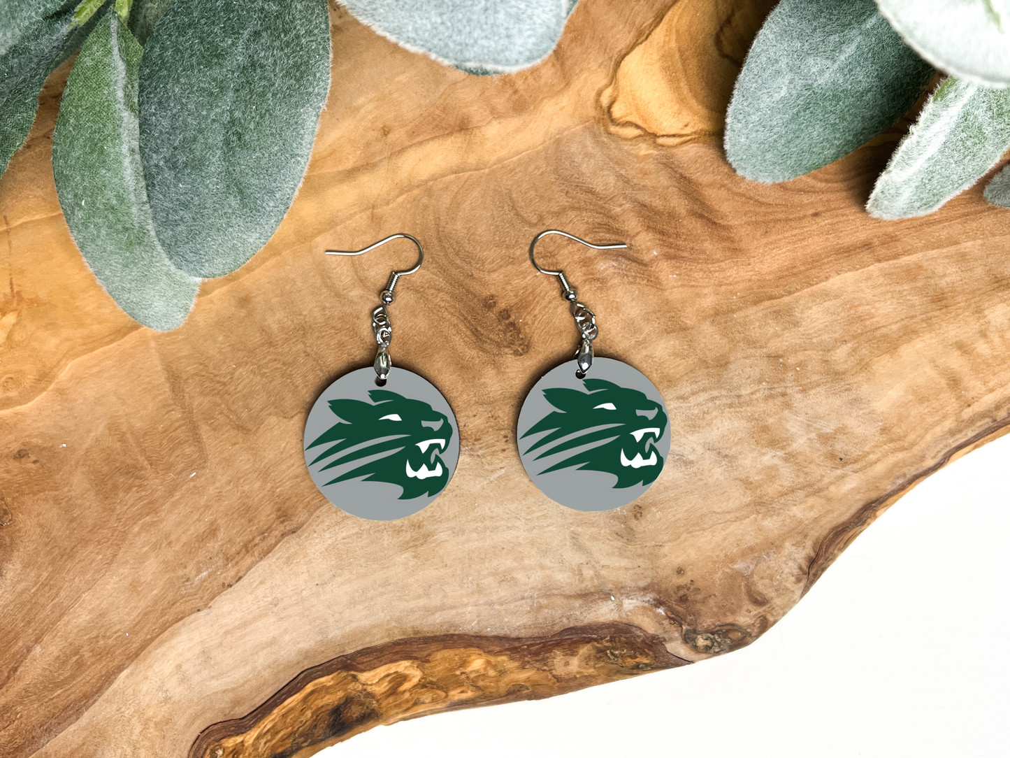 Round Earrings – School Spirit – Jenison wildcats Pride (3)