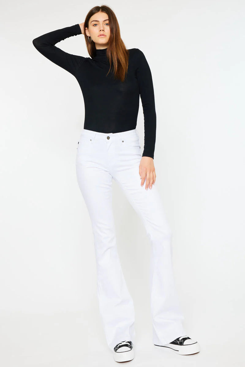 KANCAN - ALASKA MID RISE FLARE JEANS - KC6102WT Size 9/28 only