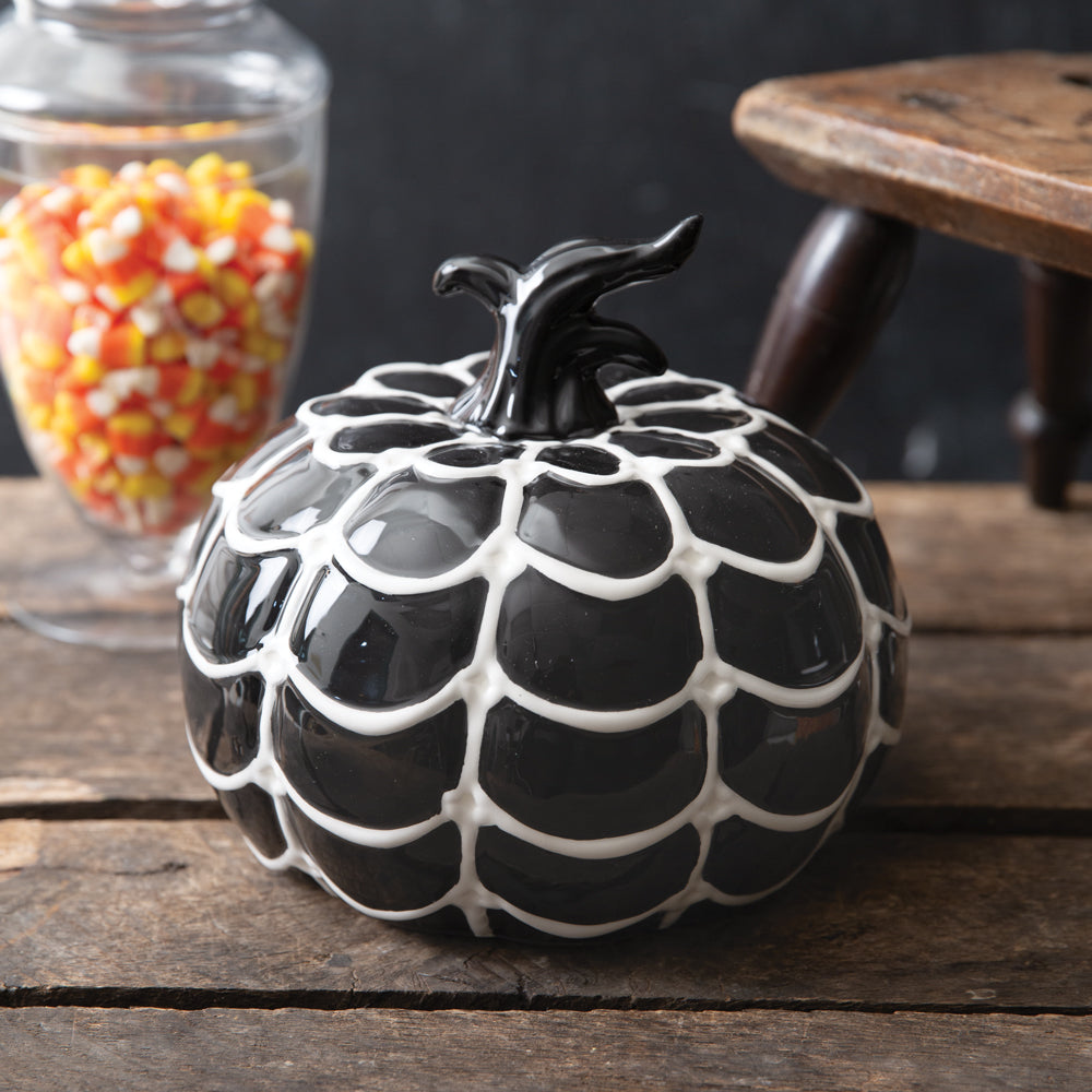 Porcelain Spiderweb Pumpkin – Halloween Collection