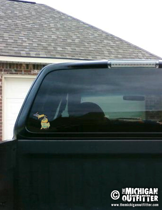 Sunset Birds - 4" Michigan Sticker