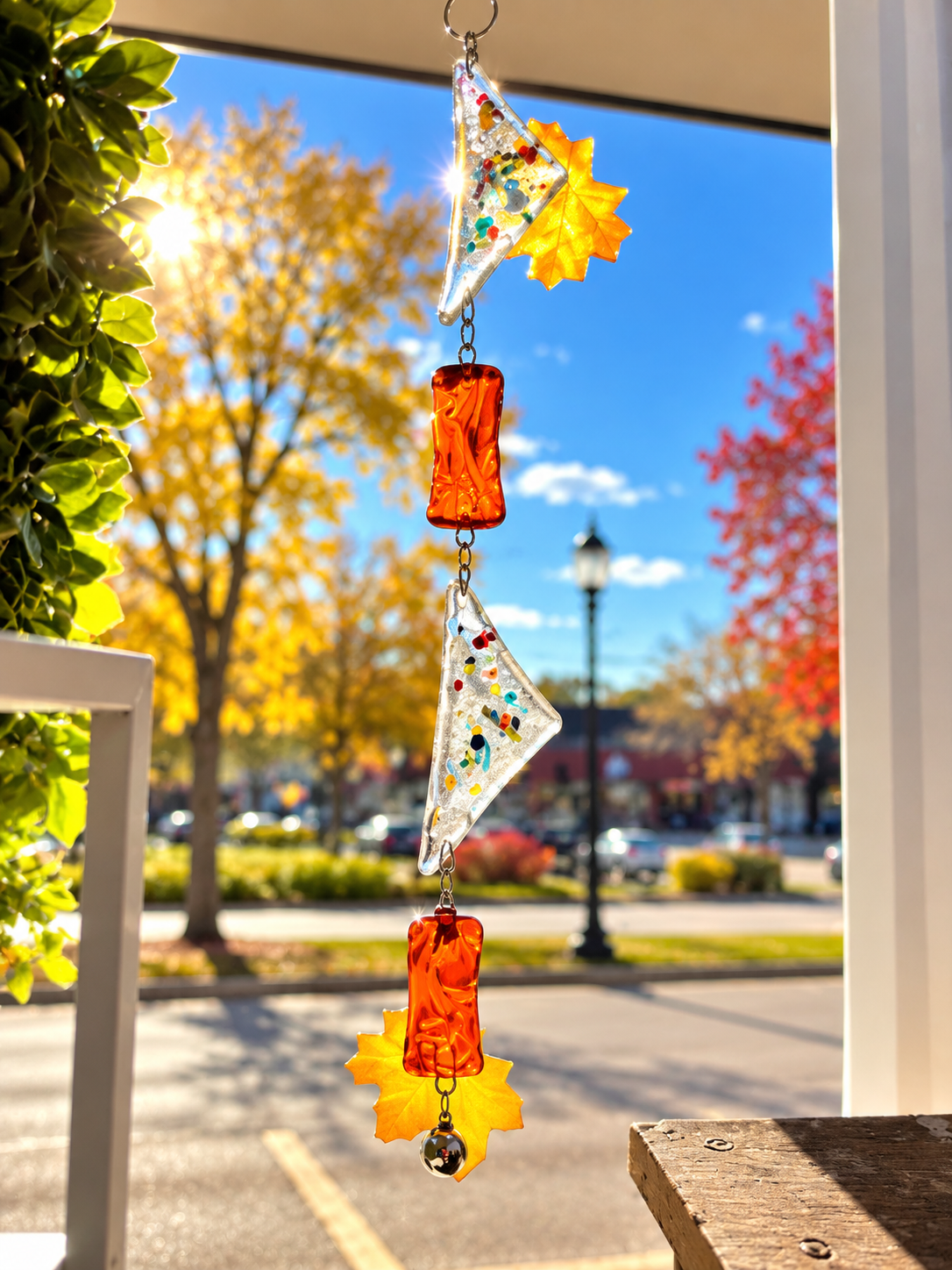 Handmade Purple Fused Glass Hanging Suncatcher – 12–14" | Beth's Glass Creations (Copy)