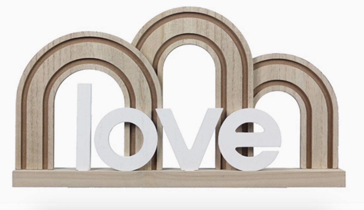 Wood Modern Organic Tabletop - Love