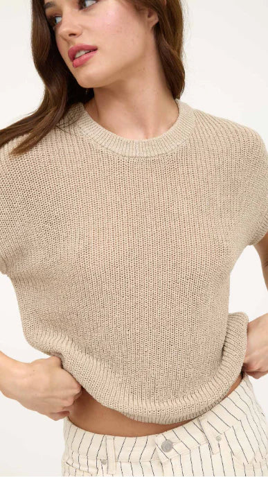 BREEZY SUMMER KNIT SWEATER - Taupe