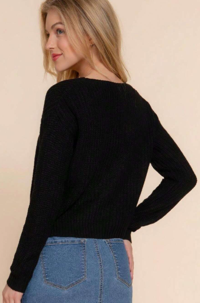 Long Sleeve Lightweight Cropped Sweater