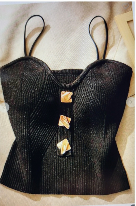 Camisole Top - Black - One Size