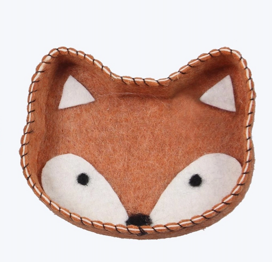 Felted Wool Fox Small Trinket Tray