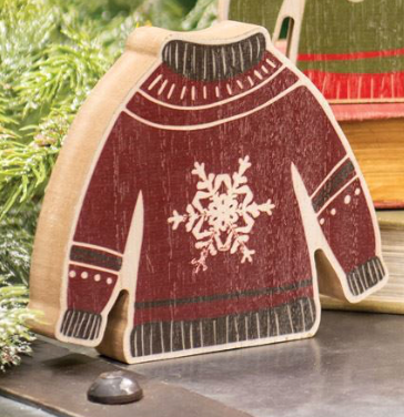 Christmas Sweater Chunky Sitter, 3 Asstd.