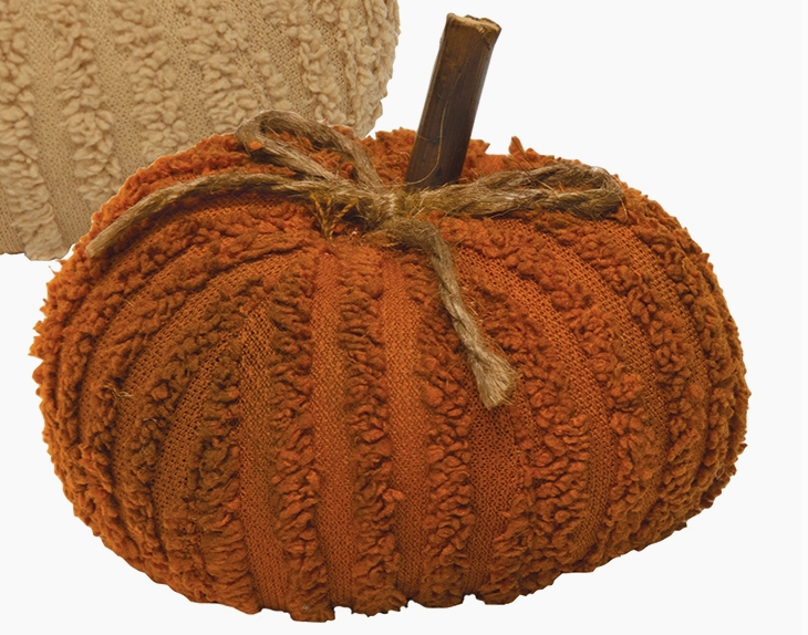 Mini Chenille Pumpkin, 2 Assorted