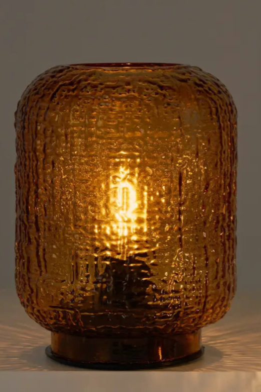 Textured Glass Led Table Lamp