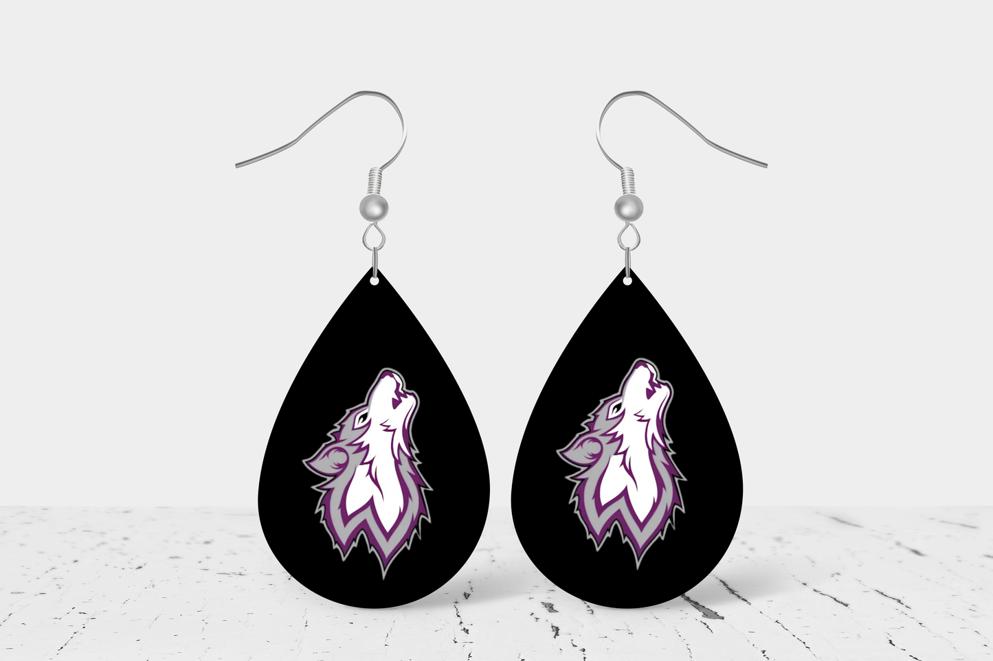 Teardrop Earrings - School Spirit - Wyoming Wolves (3)
