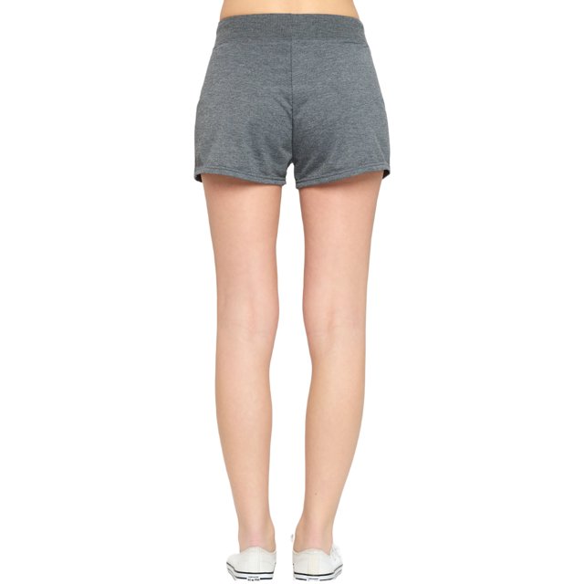 Women's Solid Casual Drawstring Pockets Short Pants - Dark Gray
