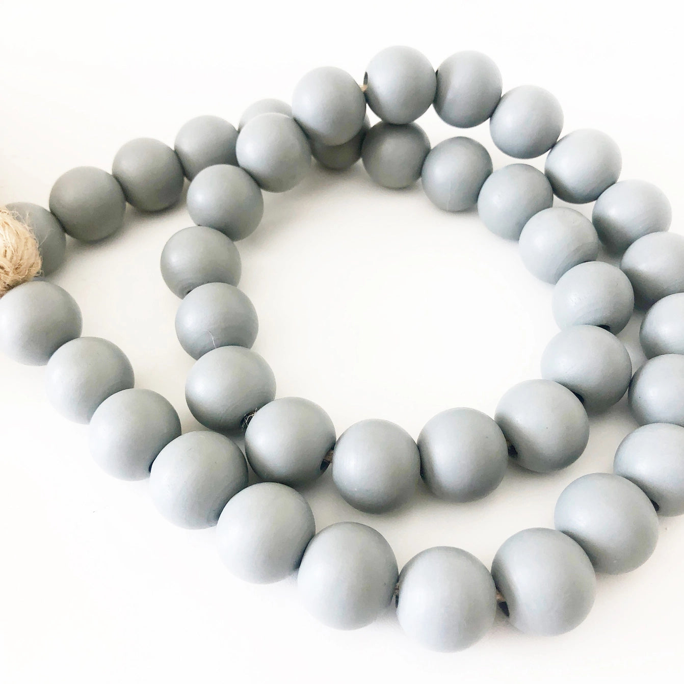 Wood Bead Garlands - Slate Gray