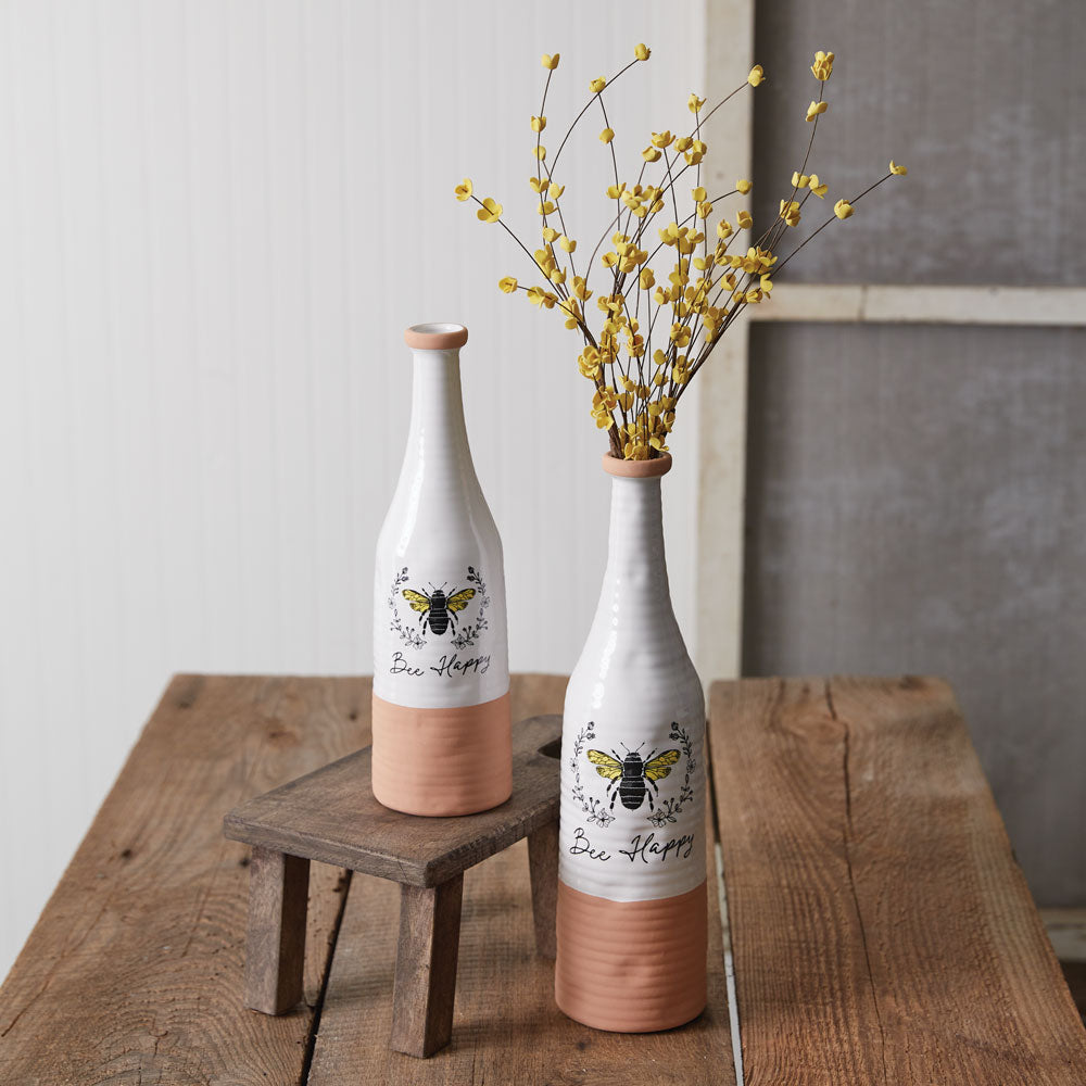 Bee Happy Ceramic Vase