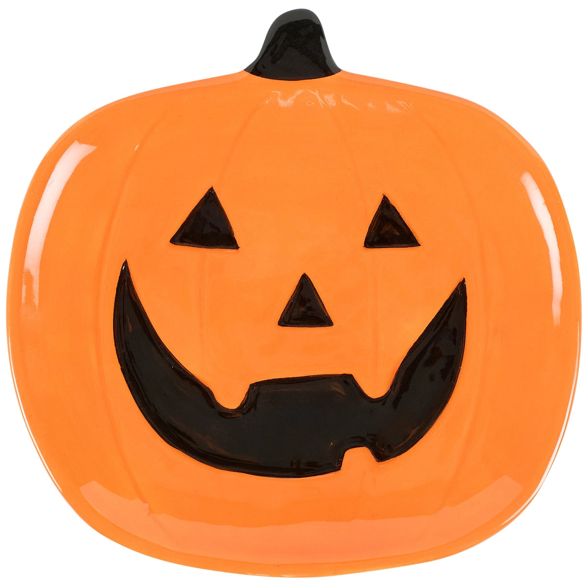 Jack O’ Lantern Ceramic Halloween Plate – 5.8"