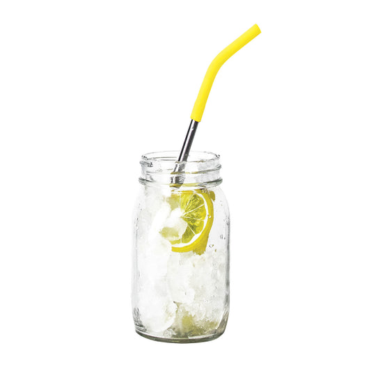 Krumbs Kitchen Stainless Steel Reusable Straw Set (4-Pack)