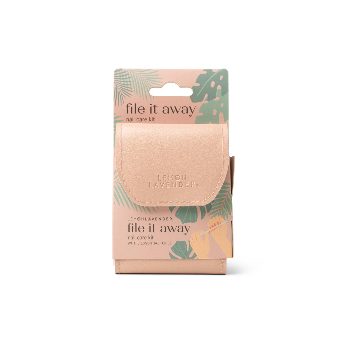 Lemon Lavender File It Away Nail Care Kit -Peach