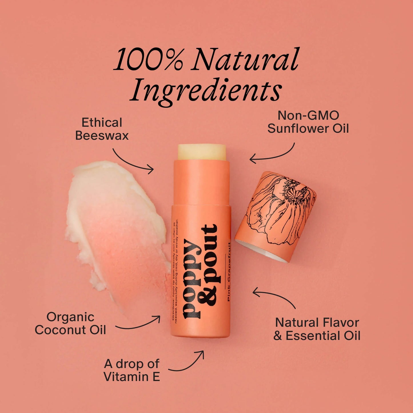 Lip Balm, Pink Grapefruit