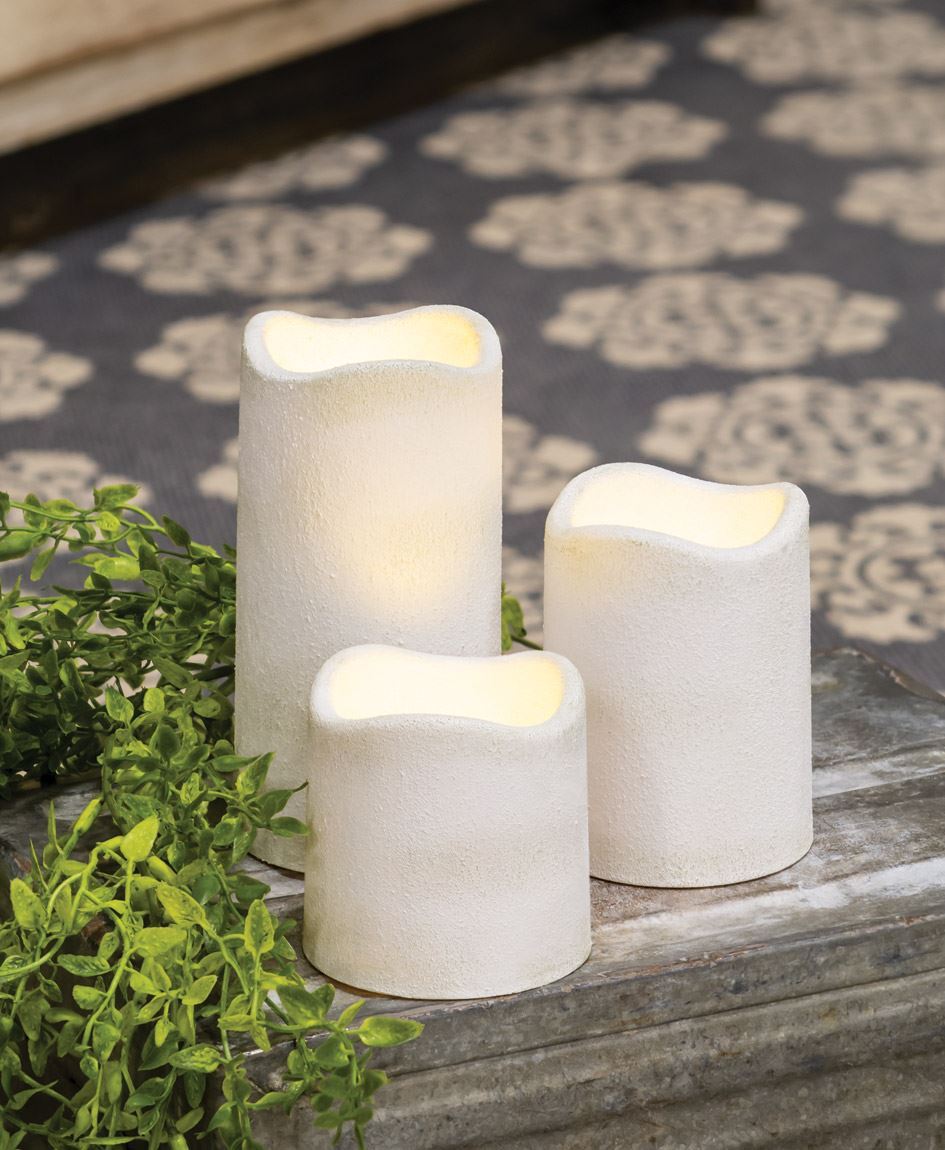 White Textured Timer Pillar – 3"x4"