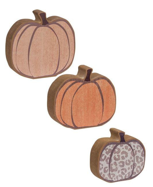 Watercolor Animal Print Chunky Pumpkins, 3/Set