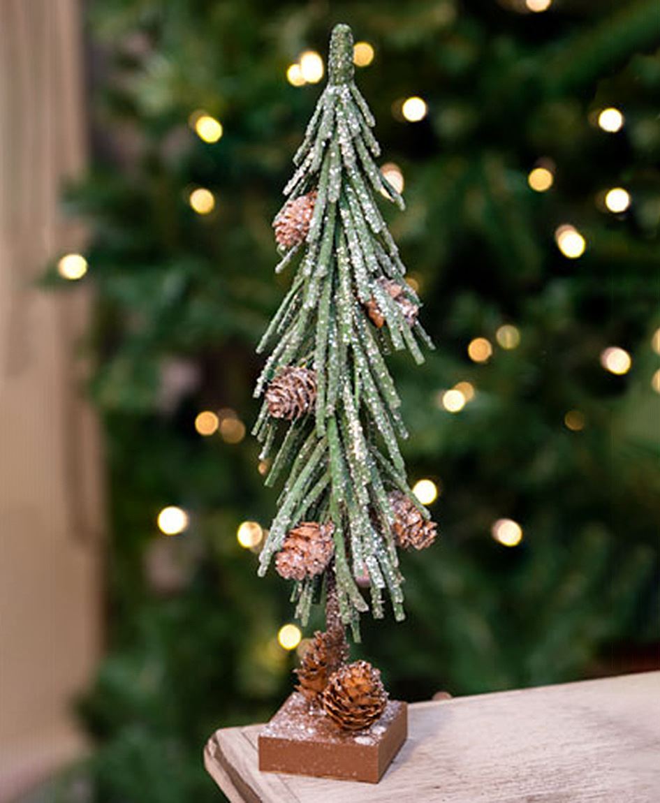 Glittered Pinecone Tree – 12"