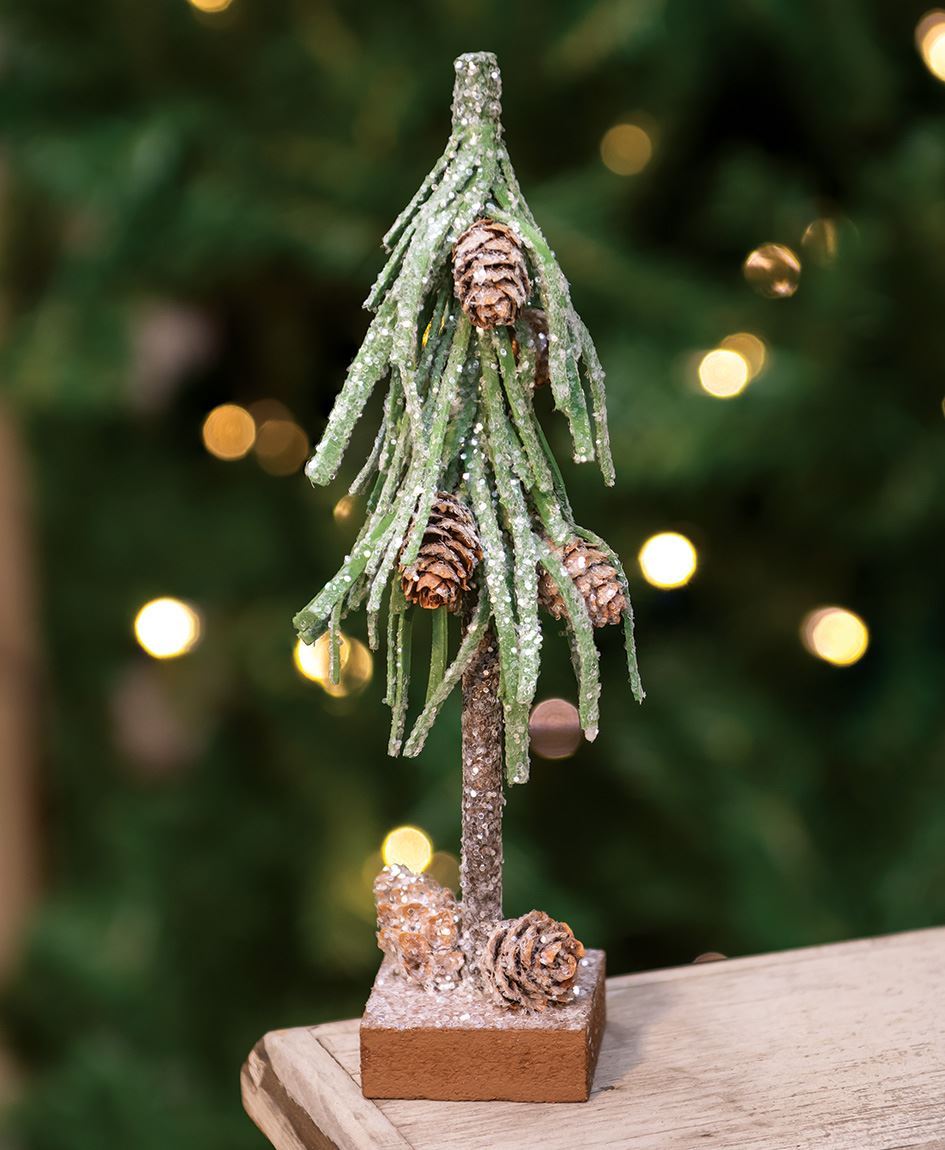 Glittered Pinecone Tree – 8"
