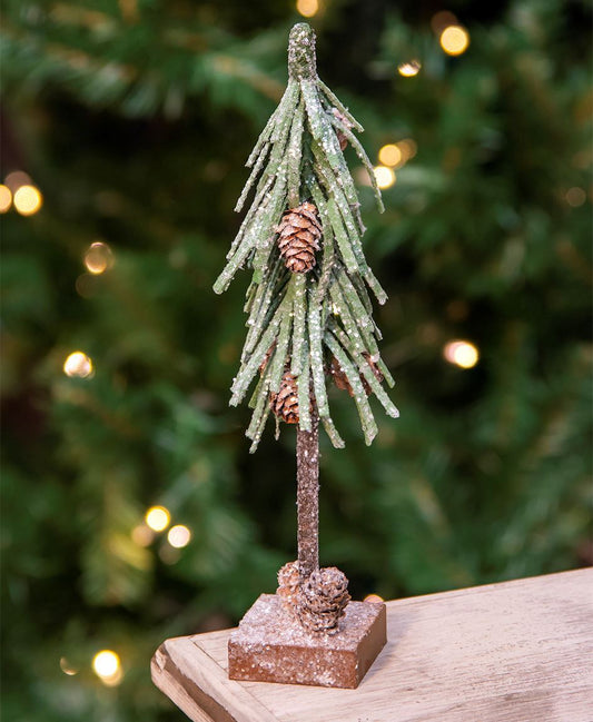 Glittered Pinecone Tree – 10"