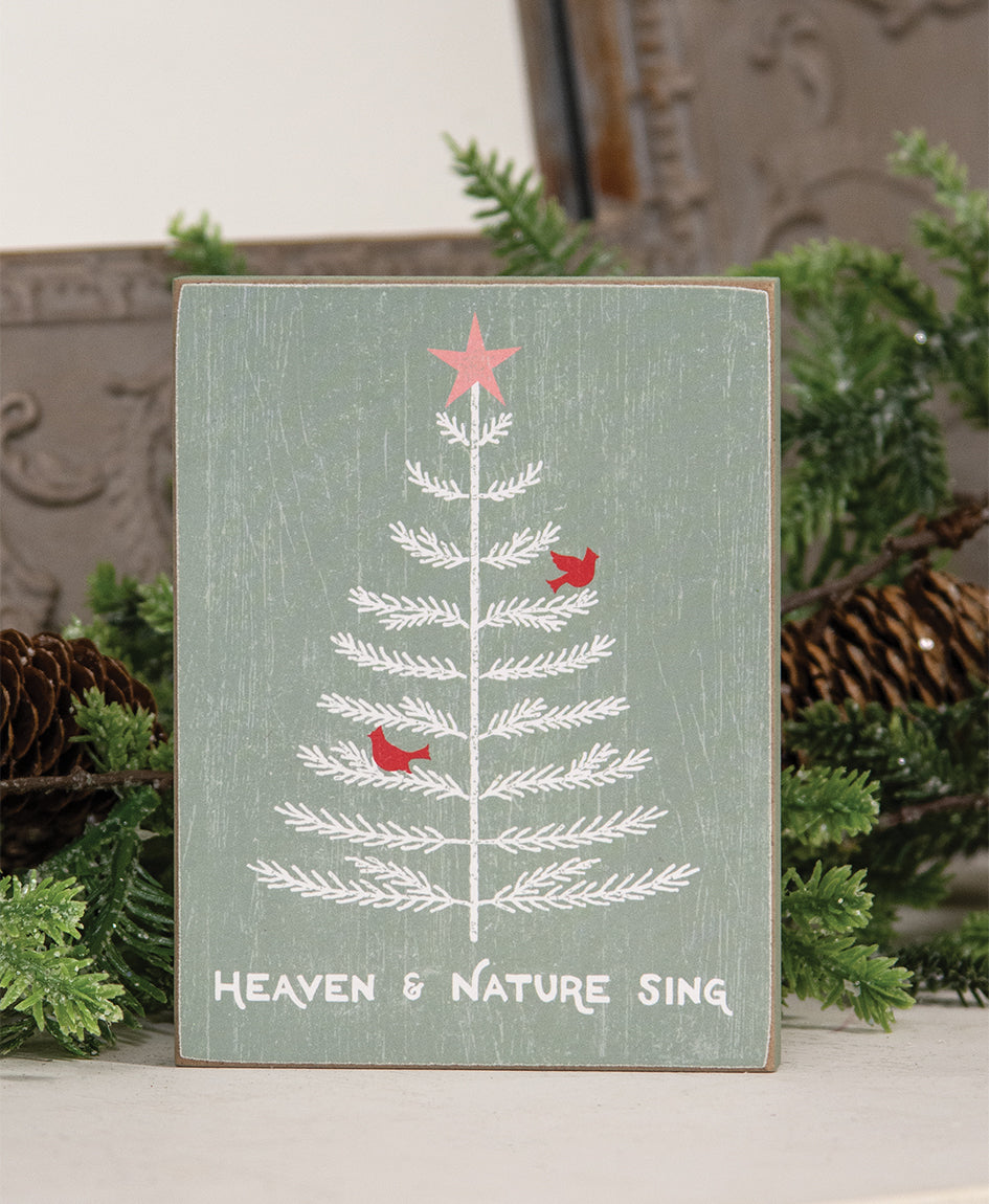 Heaven & Nature Cardinal Christmas Tree Block