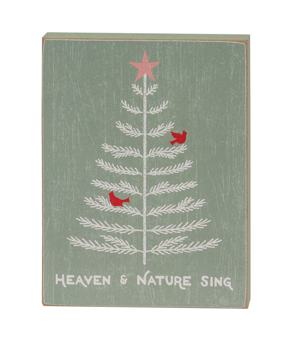 Heaven & Nature Cardinal Christmas Tree Block