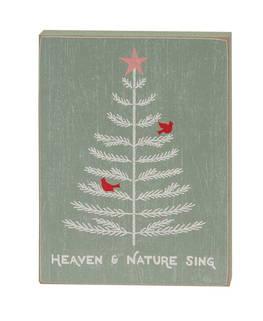 Heaven & Nature Cardinal Christmas Tree Block