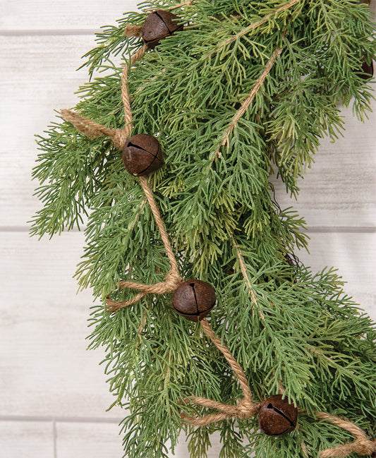 Rusty Jingle Bell Garland – 5 ft