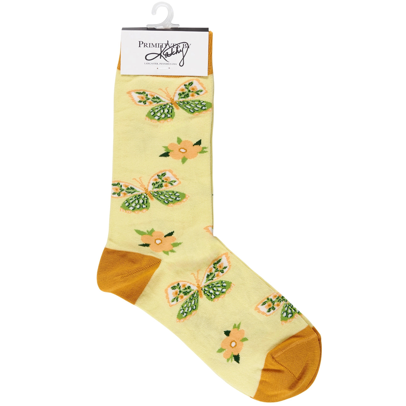 Yellow Butterfly Socks