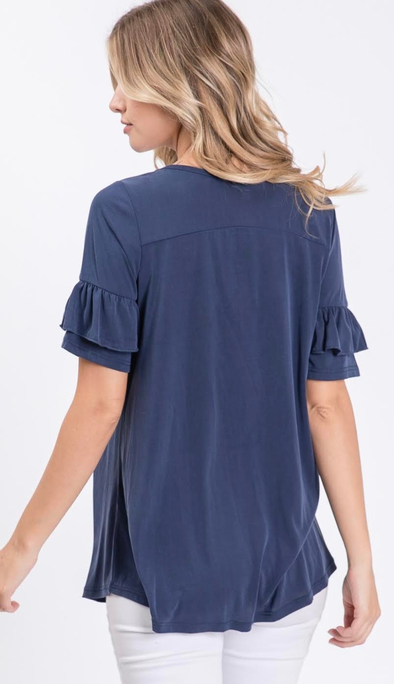 GRATEFUL HEART RUFFLE TOP