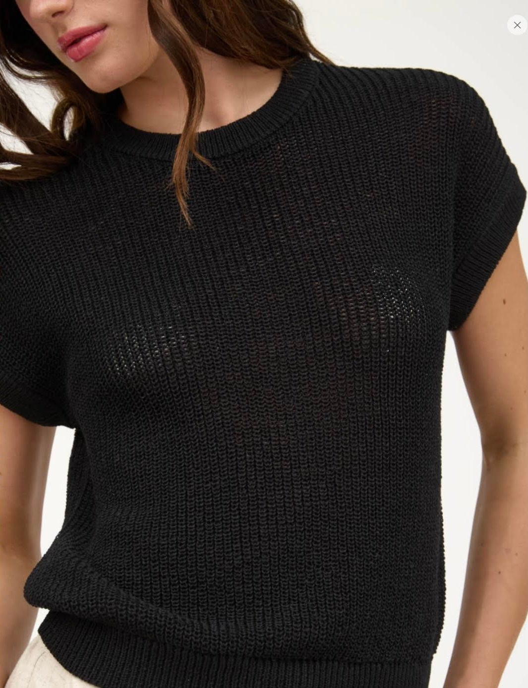 BREEZY SUMMER KNIT SWEATER - Black