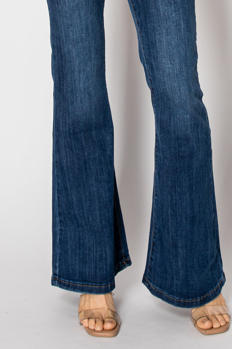 Nina Rossi Wide Legged Dark Blue Jeans - Style 10007-1