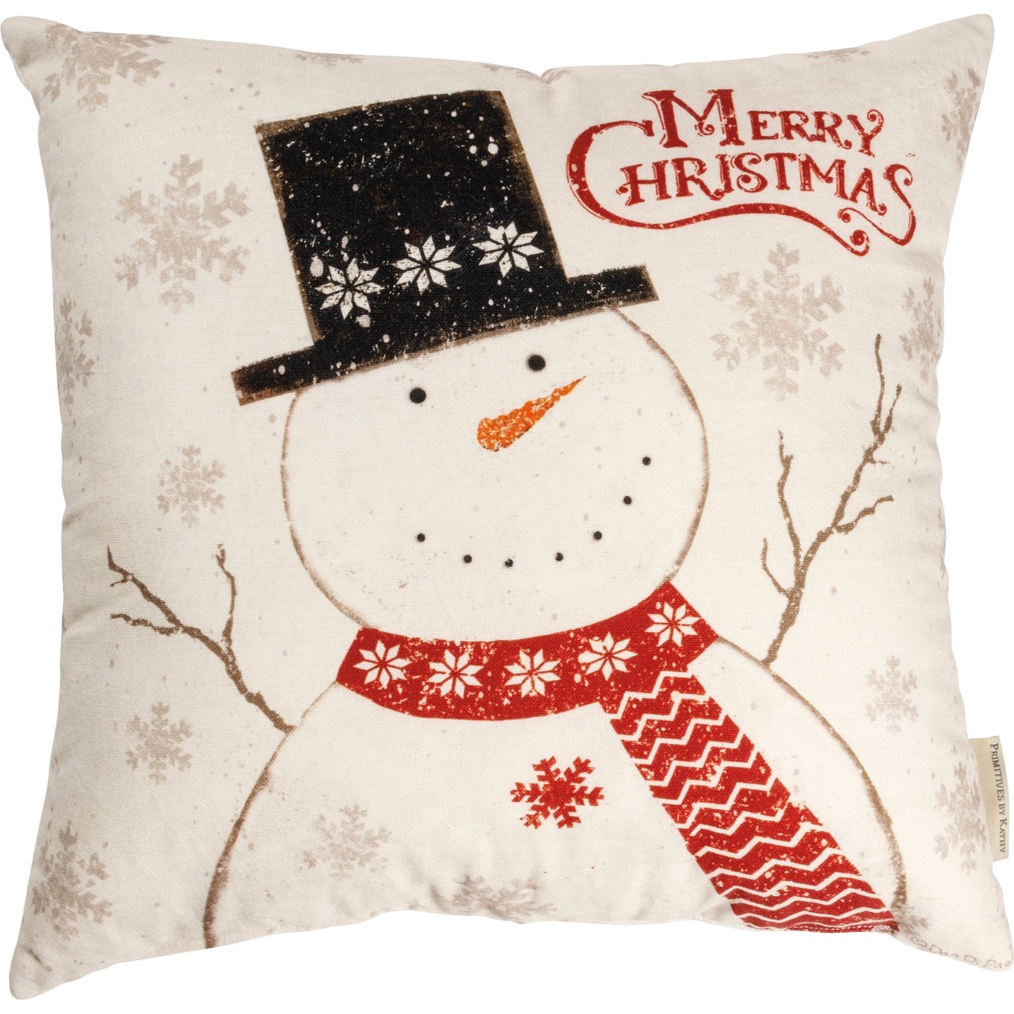 Nordic Merry Christmas Snowflake Pillow
