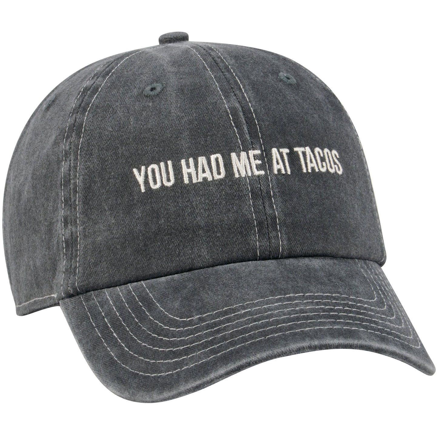 You Had Me At Tacos Baseball Cap – Charcoal Cotton Hat