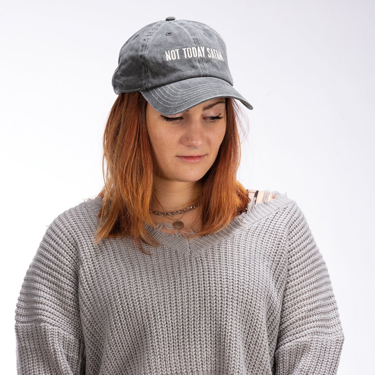 Not Today Satan Baseball Cap – Cotton Adjustable Hat