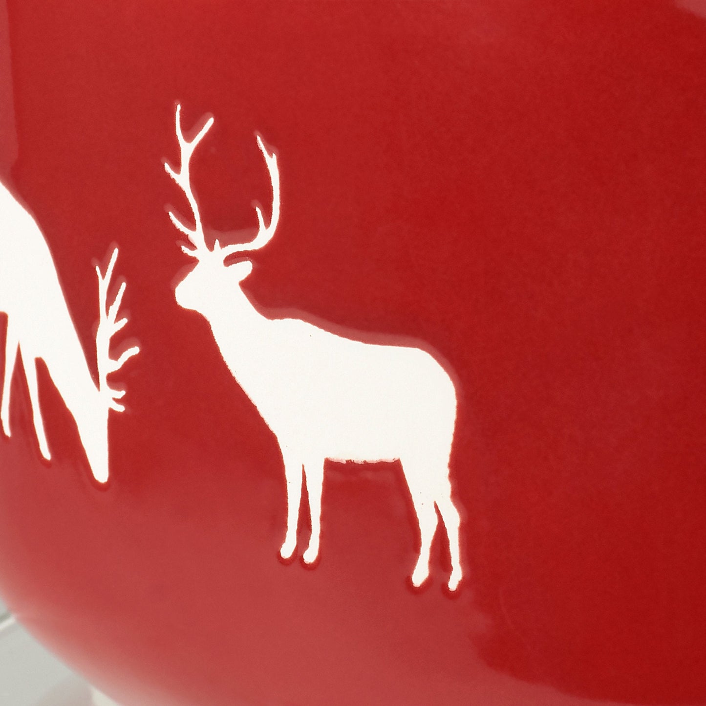 Deer Gravy Boat – Red Stoneware Christmas Tableware