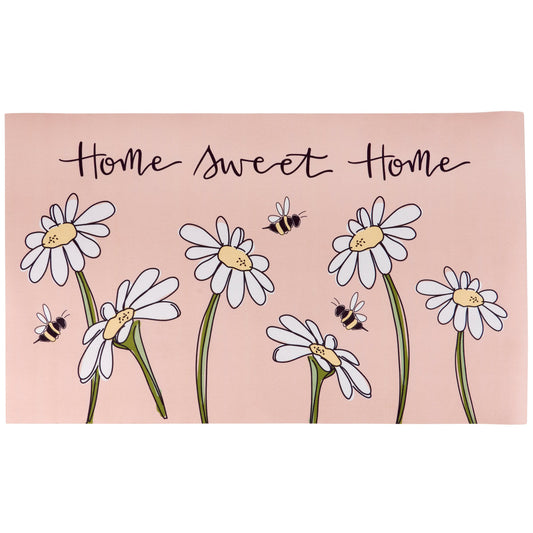 Daisy “Home Sweet Home” Rug – Garden Collection 34" x 20" Indoor/Outdoor Accent Mat