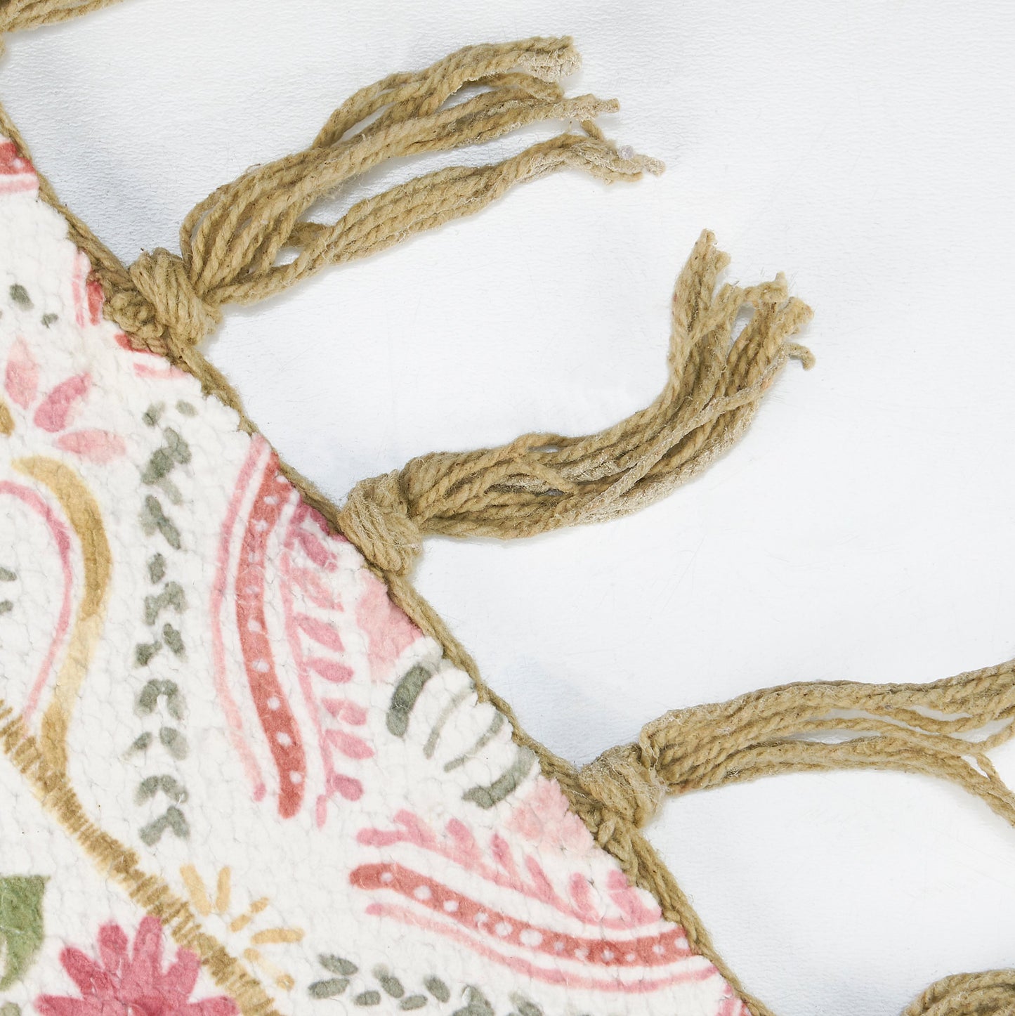 Pink Florals Cotton & Chenille Rug – Garden Collection 34" x 20" Indoor/Outdoor Accent Mat