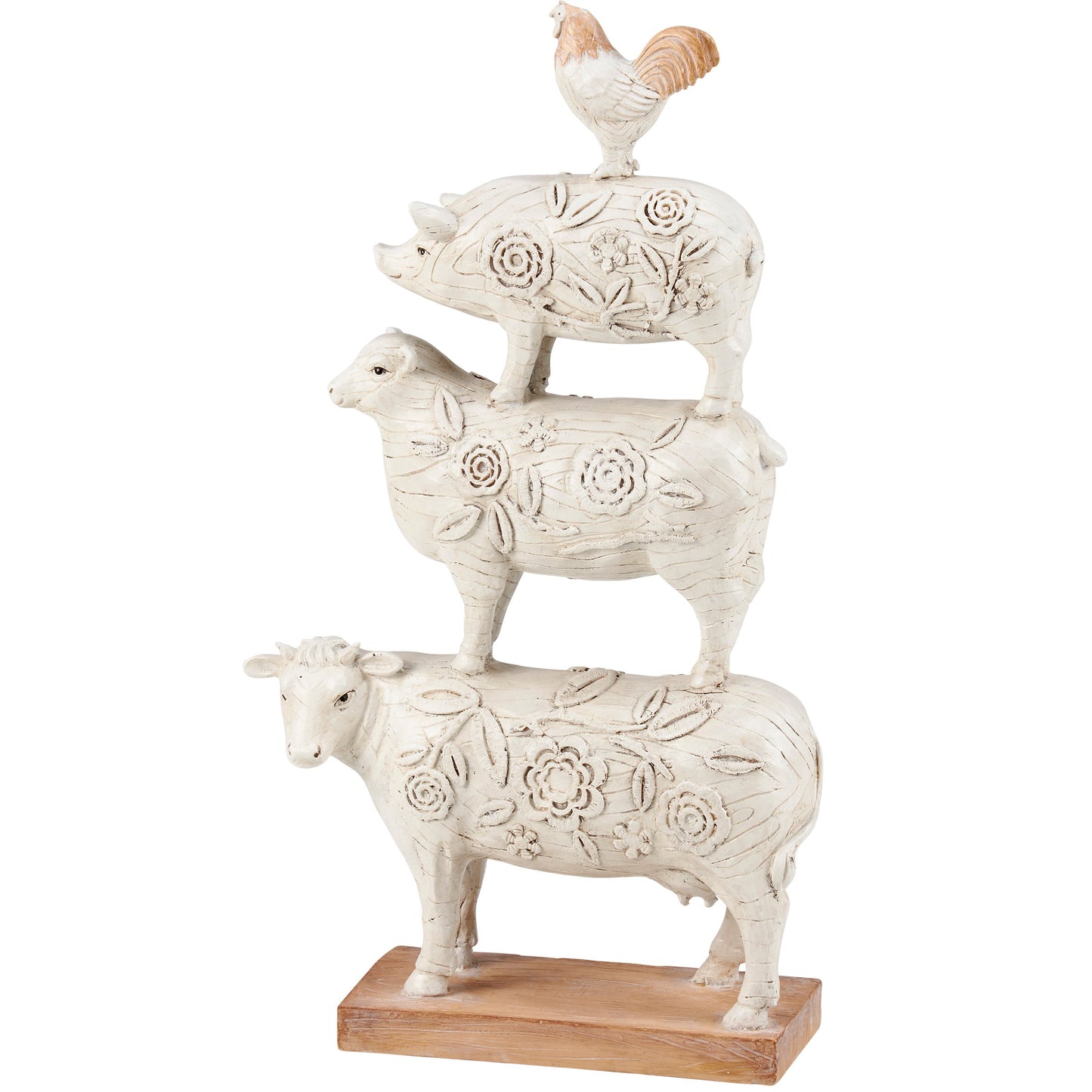 Stacked Farm Animals Figurine