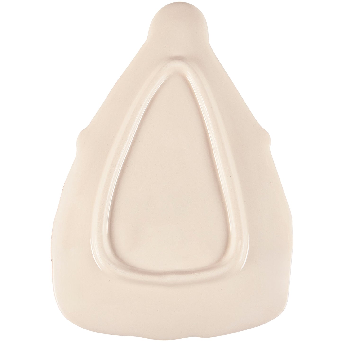 Small Nordic Santa Plate – Embossed Ceramic Christmas Tableware