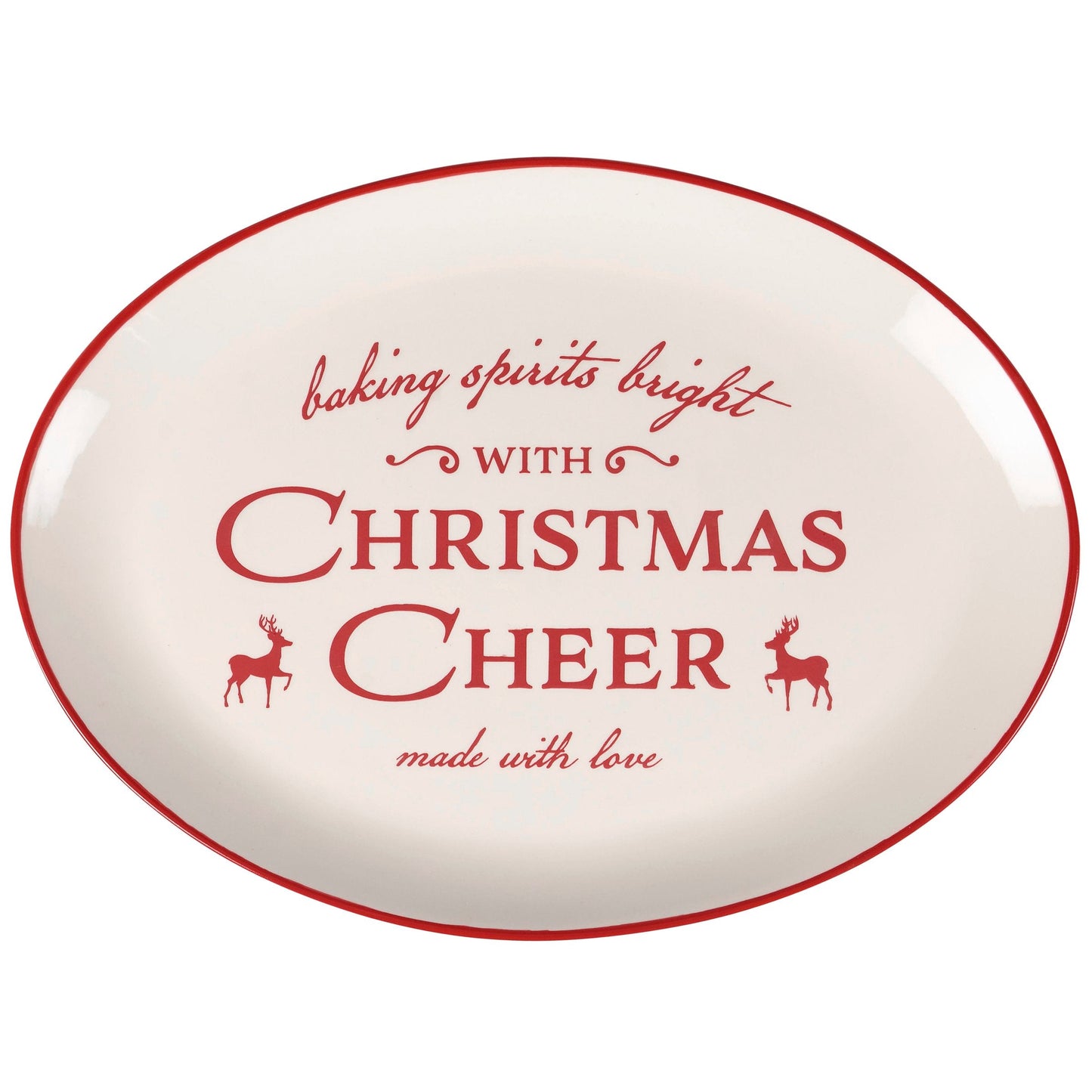 Oval Christmas Cheer Platter