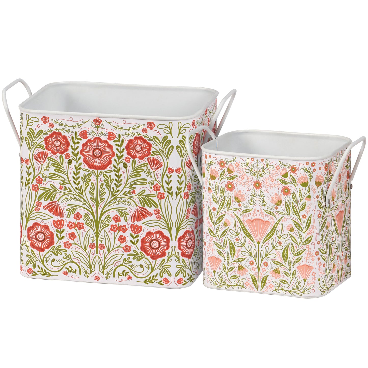 Botanical Folk Art Bin Set