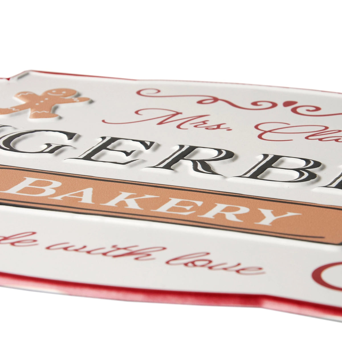 Mrs. Claus' Gingerbread Bakery Vintage Christmas Metal Wall Sign
