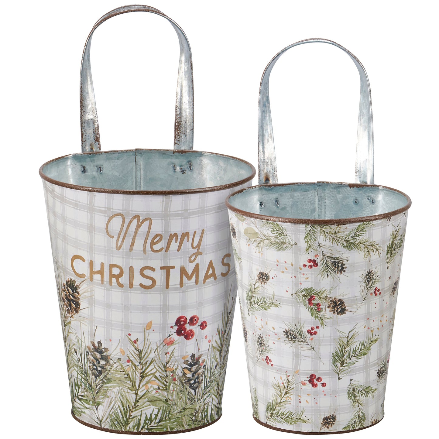Christmas Greenery Wall Bucket