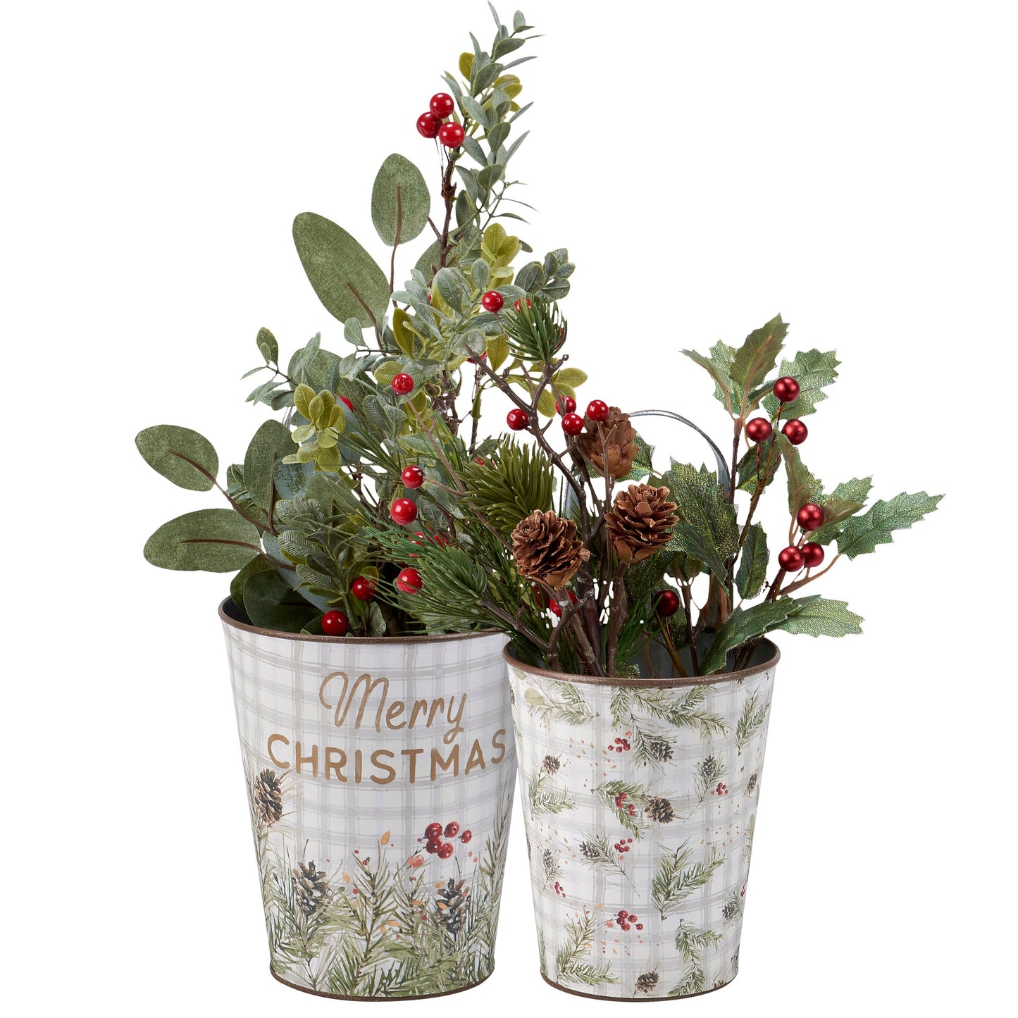 Christmas Greenery Wall Bucket